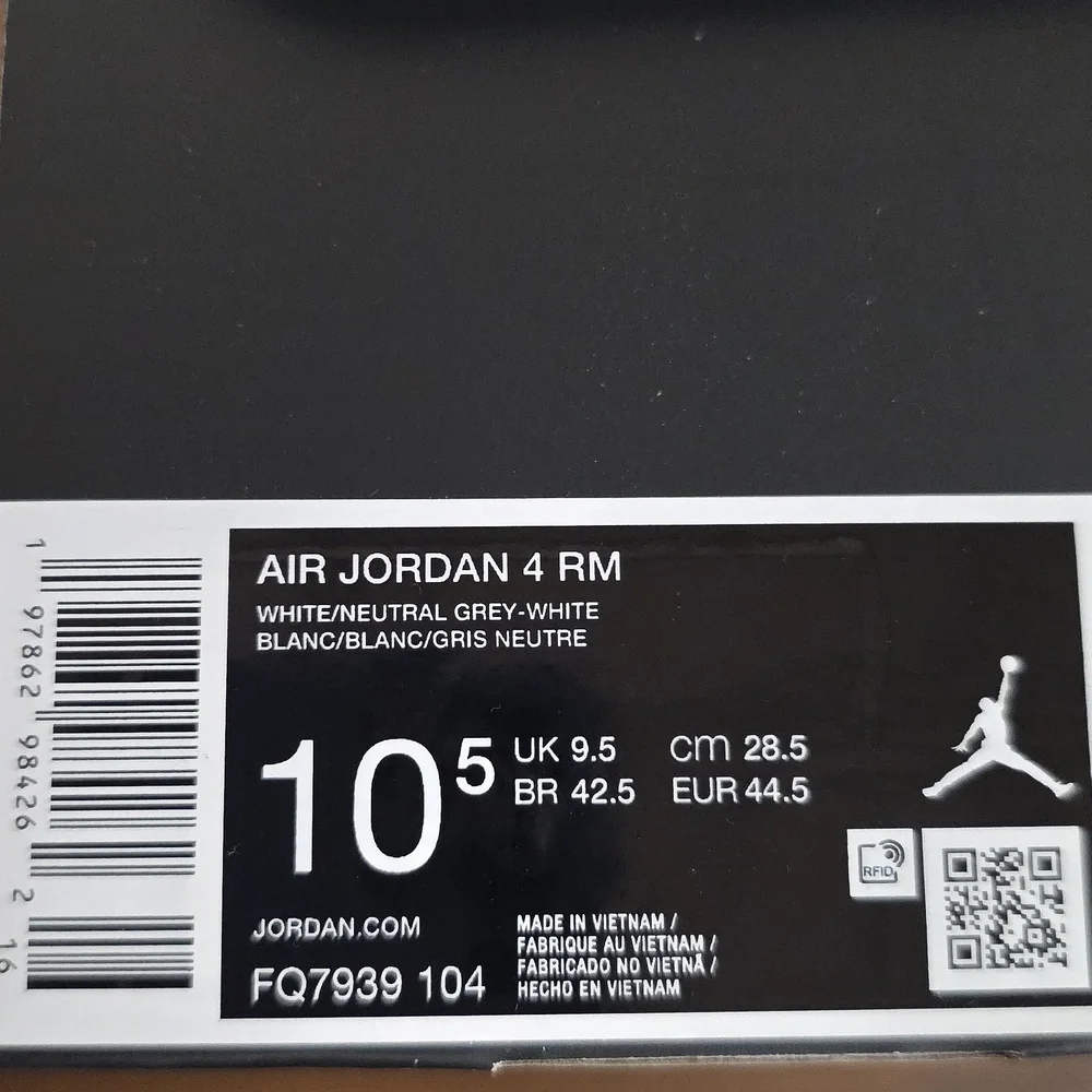 Nike Air Jordan 4 RM Men's Size 10.5 In White/Gray/Blue NIB FQ7939 104 - Picture 10 of 10